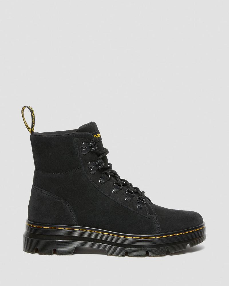 Dr Martens Combs Women Ruskind Fritidsstøvler Dame Sort | DK 84UZG